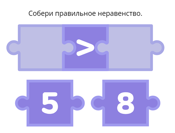 собери правильное неравенство